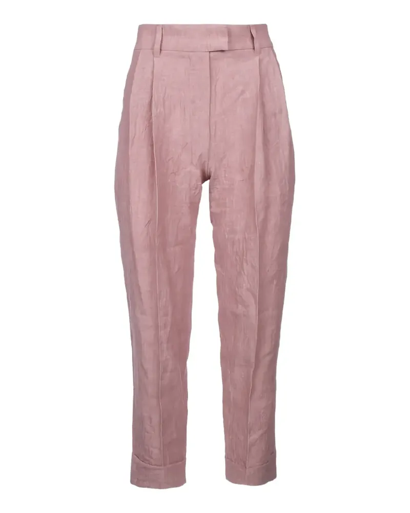 Brunello Cucinelli pleated tapered trousers - Rosa Rosa