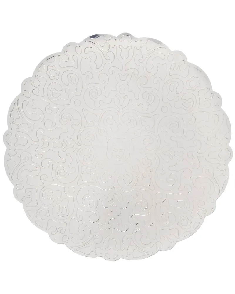 Alessi Teller mit Gravur - Silber Silber