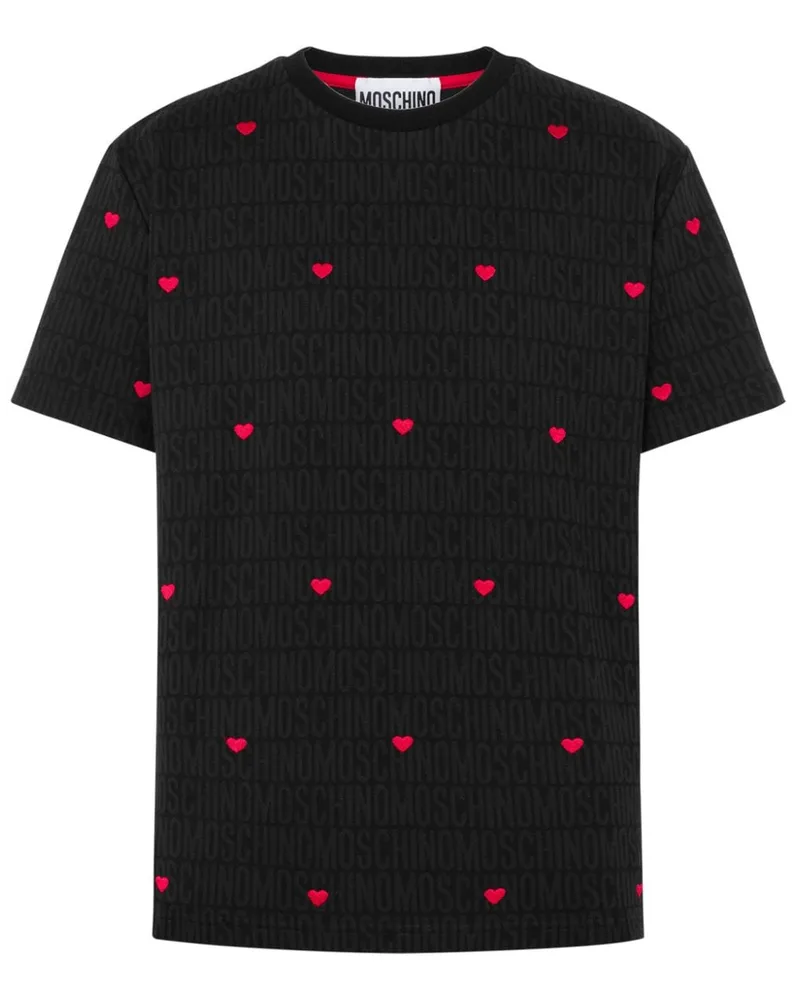 Moschino T-Shirt mit Logo-Print Schwarz