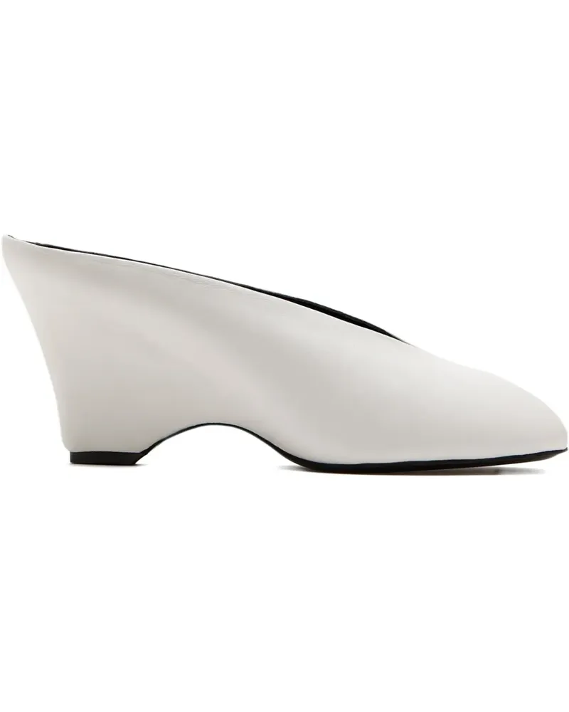 KHAITE Wedge-Sandalen mit offener Kappe 75mm - Weiß Weiß