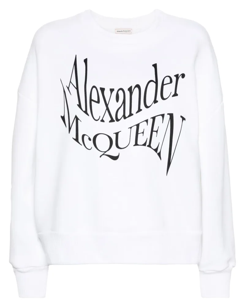 Alexander McQueen Sweatshirt mit Logo-Print - Weiß Weiß