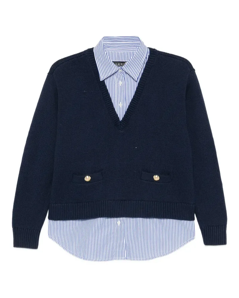 Ralph Lauren Geknöpfter Pullover im Layering-Look - Blau Blau