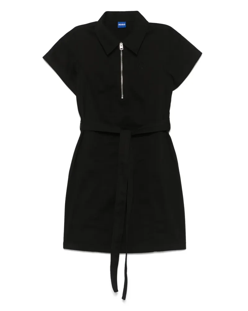 HUGO BOSS Minikleid mit Logo-Stickerei - Schwarz Schwarz