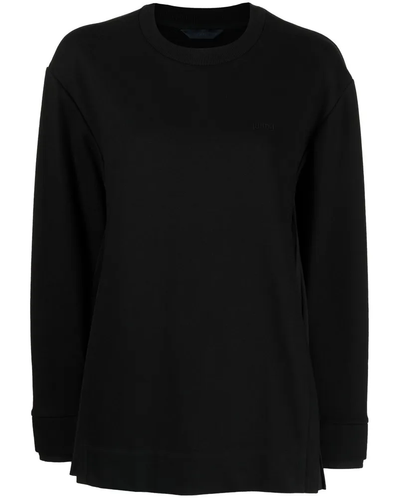 JUUN.J Strickpullover mit Rundhalsausschnitt - Schwarz Schwarz
