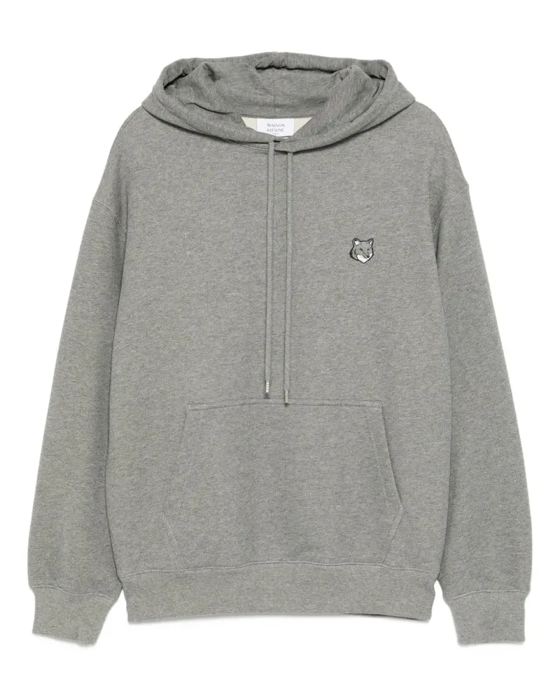 Kitsuné Hoodie mit Fuchs-Patch - Grau Grau