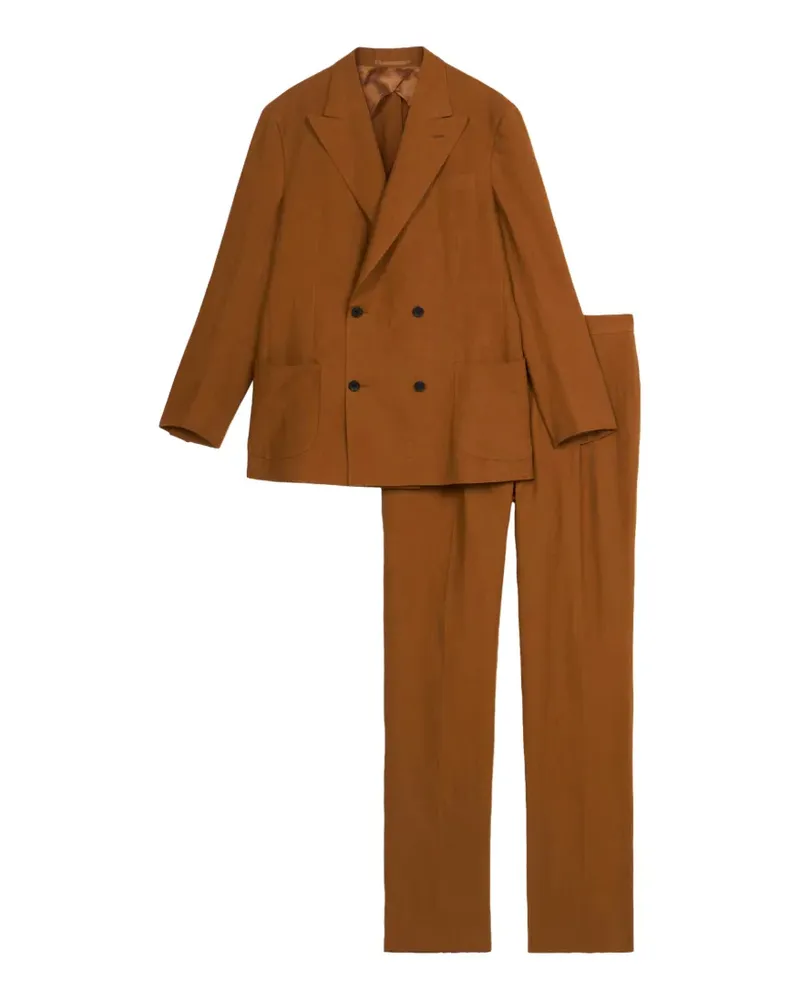 Fortela Marcello double-breasted linen suit - Braun Braun