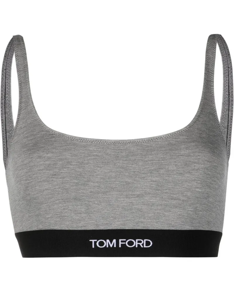 Tom Ford BH mit Logo-Bund - Grau Grau