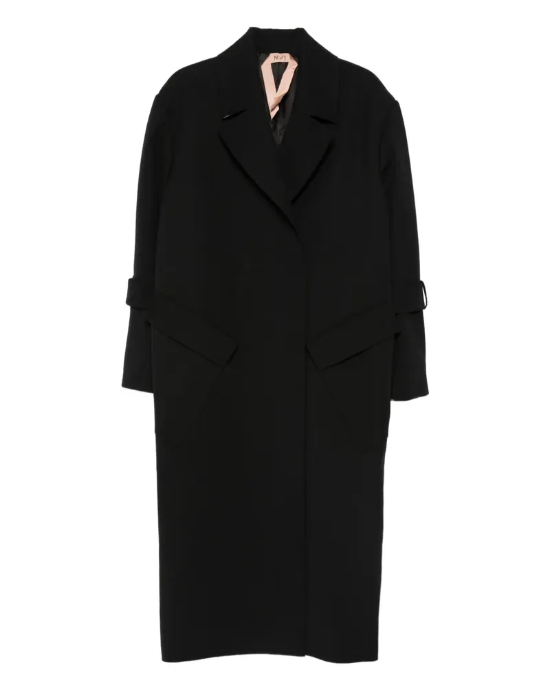 N° 21 single-breasted coat - Schwarz Schwarz