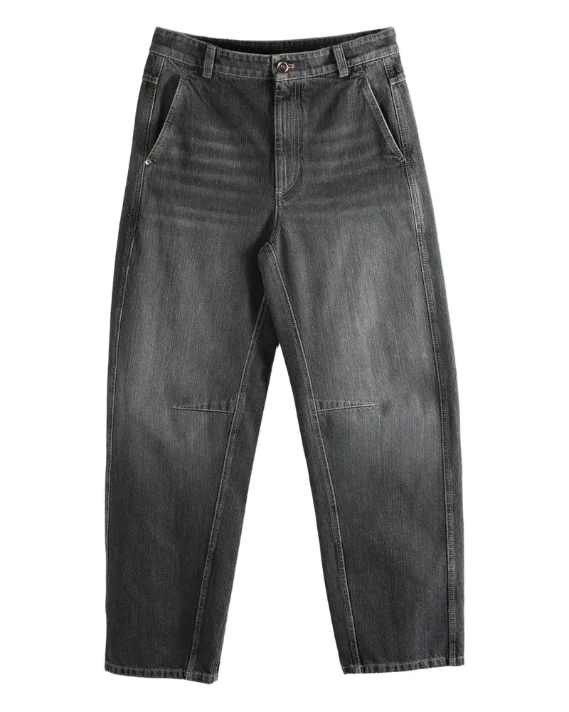 Brunello Cucinelli button-fastening jeans - Schwarz Schwarz