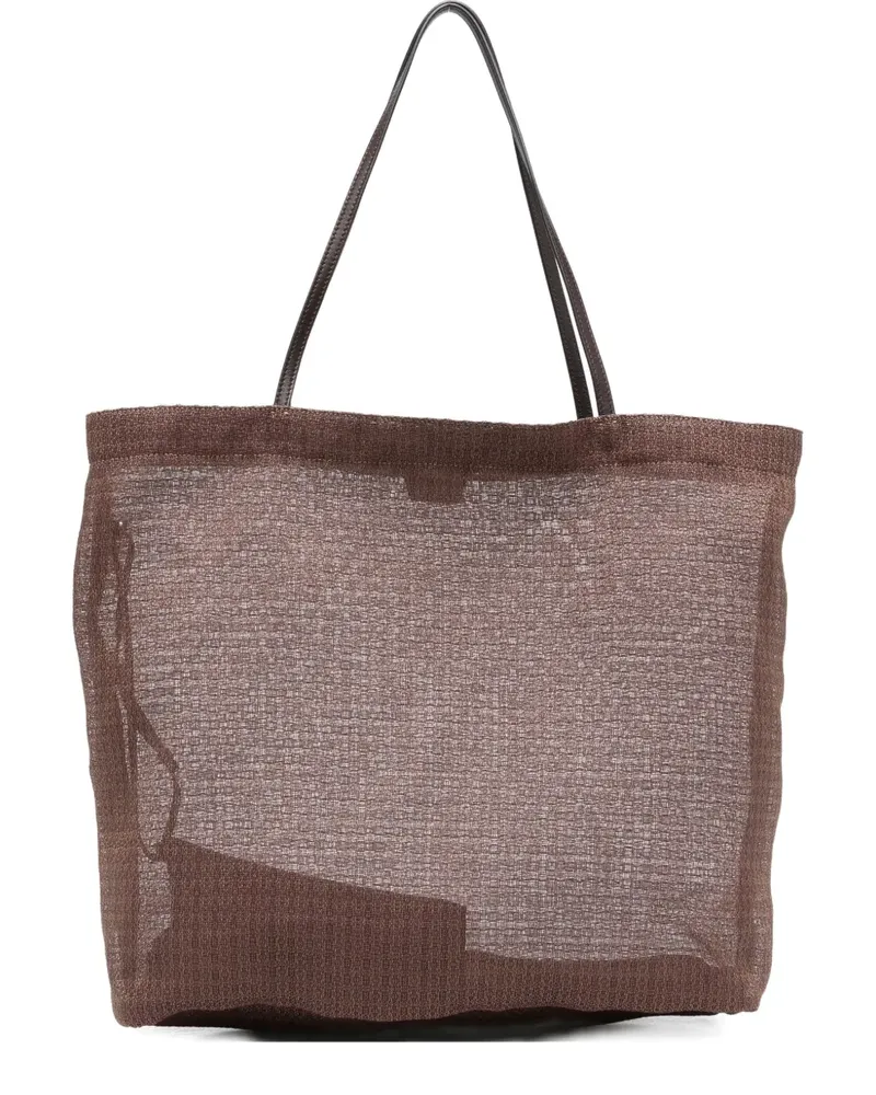 The Row Barn Tote Bag aus Mesh - Braun Braun