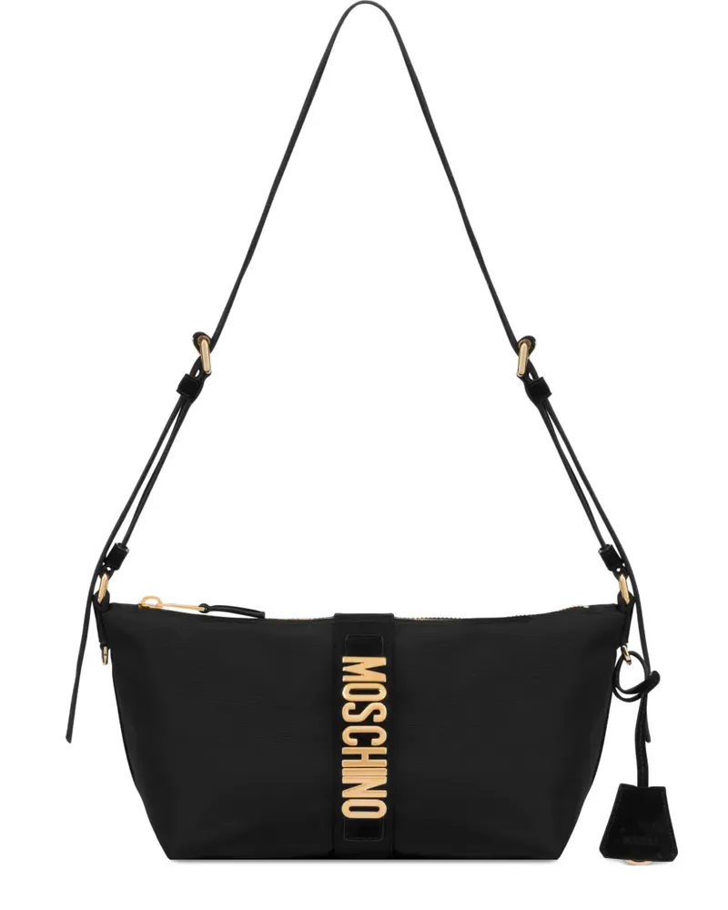 Moschino Schultertasche mit Logo - Schwarz Schwarz