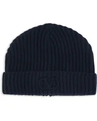 Valentino Garavani Beanie mit Logo-Patch Blau