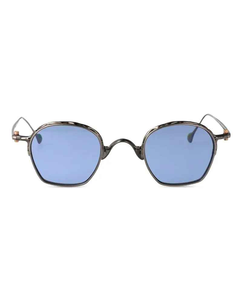 Yohji Yamamoto Sonnenbrille mit geometrischem Gestell - Grau Grau