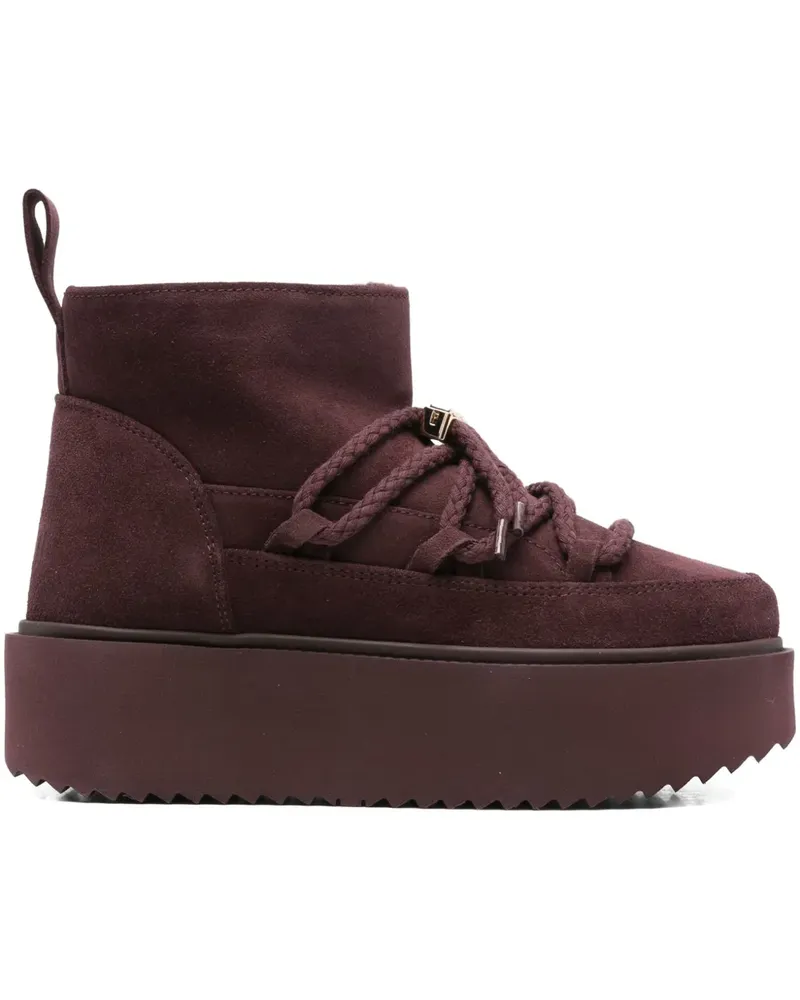 INUIKII Schnürstiefel mit Plateau - Rot Rot