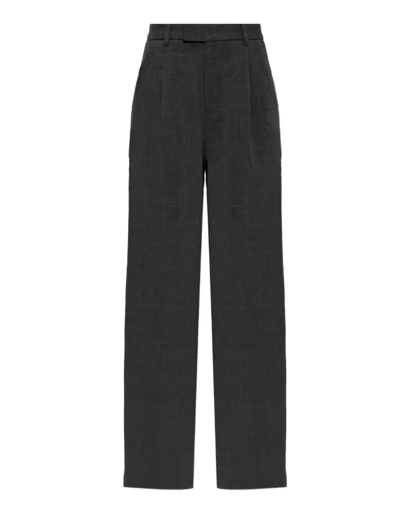 Self-Portrait Straight-Leg-Hose mit Falten - Grau Grau