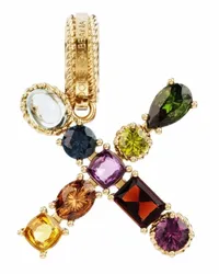 Dolce & Gabbana Rainbow Alphabet X 18kt Gelbgoldanhänger Gold