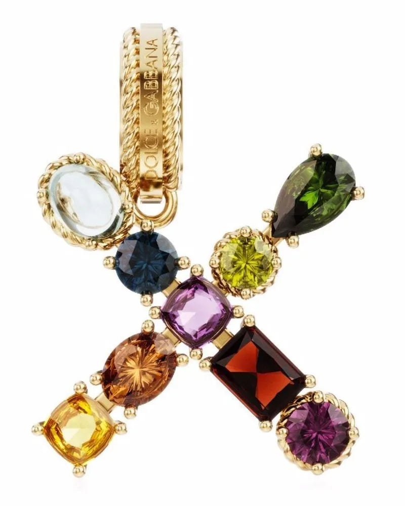 Dolce & Gabbana Rainbow Alphabet X 18kt Gelbgoldanhänger Gold