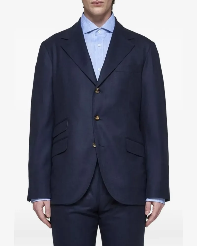 Brunello Cucinelli single-breasted wool suit - Blau Blau