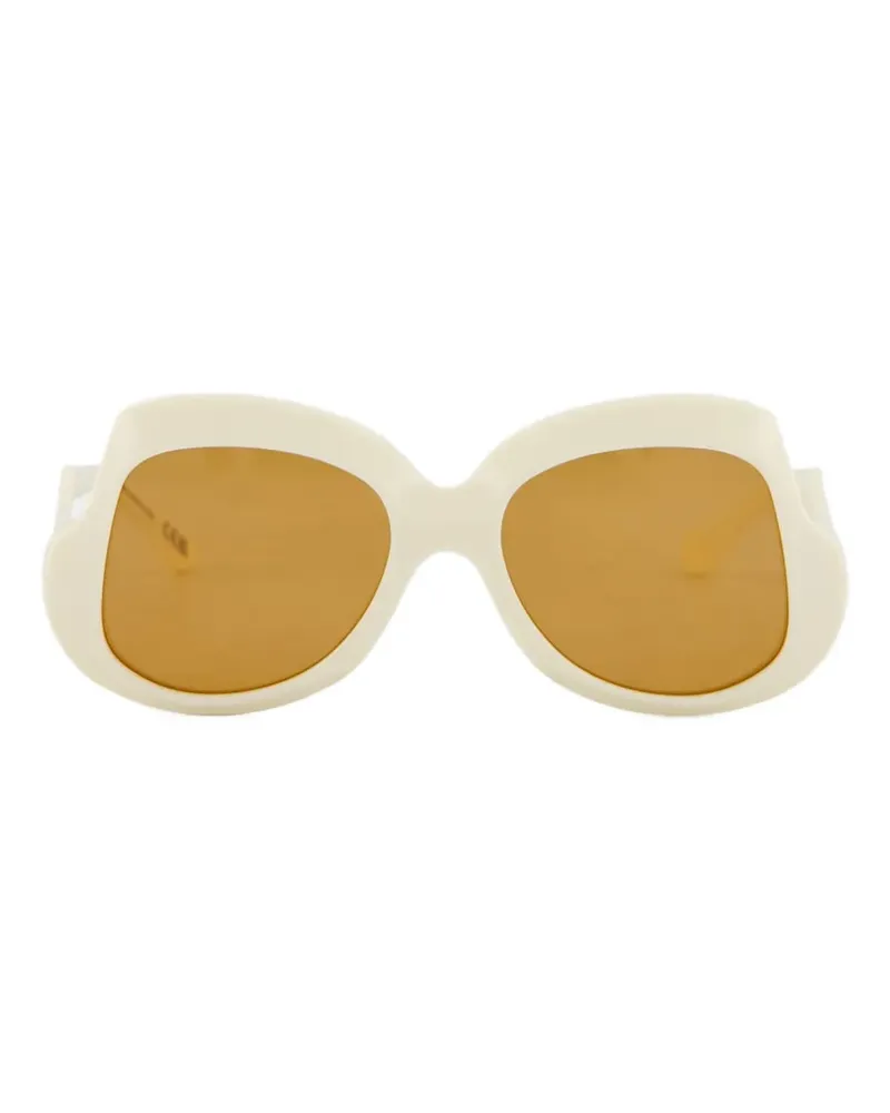 Marni Sonnenbrille mit Oversized-Gestell - Nude Nude