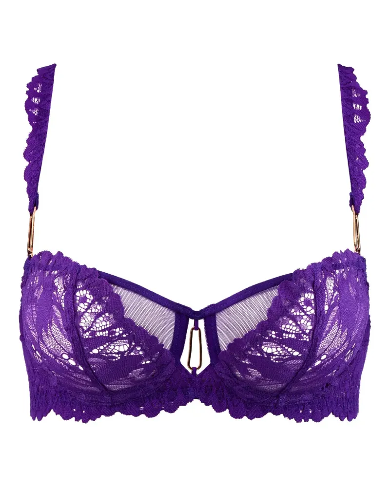 Aubade Flowermania BH mit Spitzenbesatz - Violett Violett