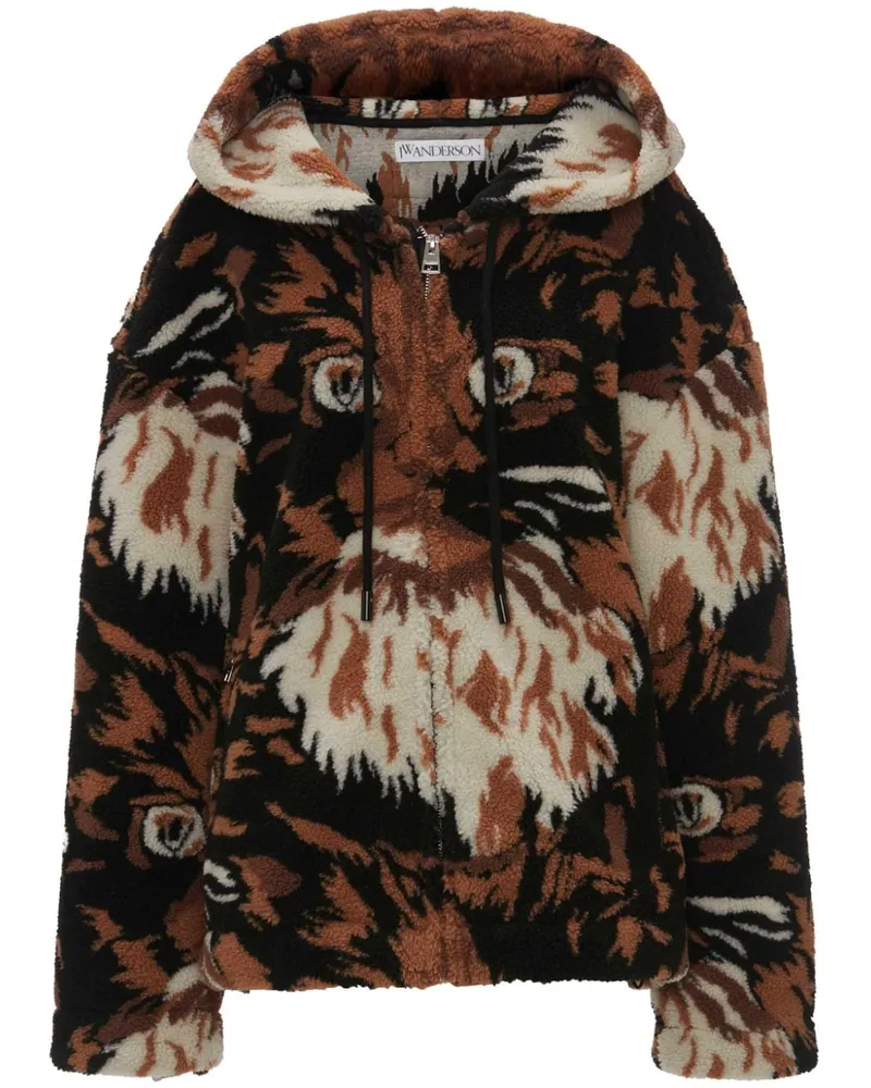 J.W.Anderson Kapuzenjacke aus Faux Fur - Braun Braun