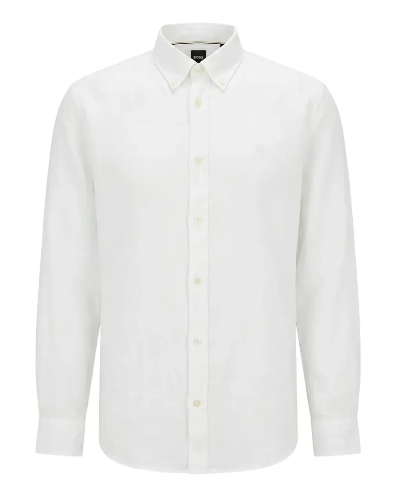 HUGO BOSS Hemd mit Stickerei - Weiß Weiß