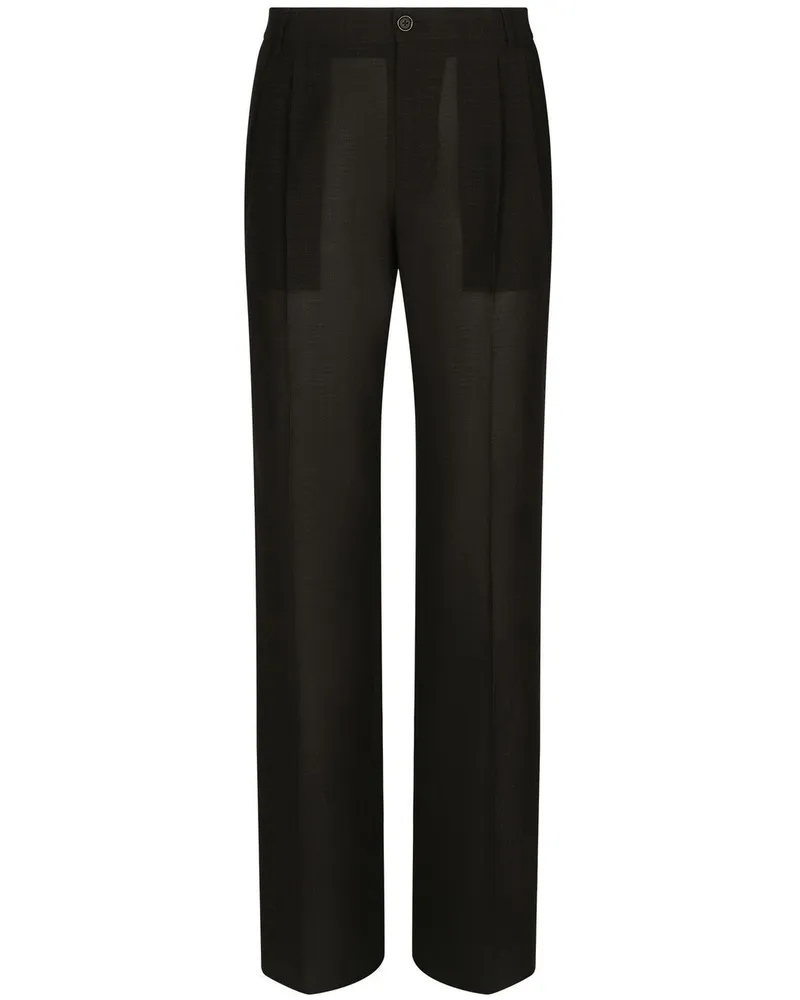 Dolce & Gabbana Hose mit geradem Bein - Schwarz Schwarz