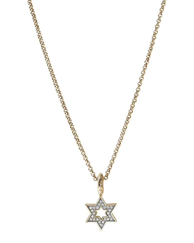 John Hardy 14kt Gelbgoldhalskette mit Diamant Gold
