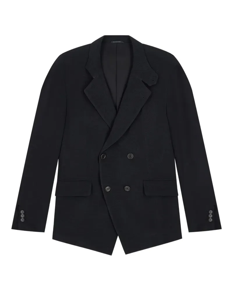 Giorgio Armani Doppelreihige Jacke mit steigendem Revers - Schwarz Schwarz