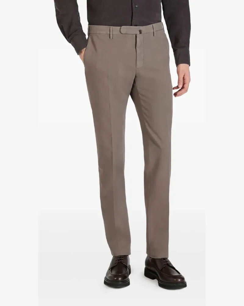 Incotex Hose mit Bügelfalten - Braun Braun