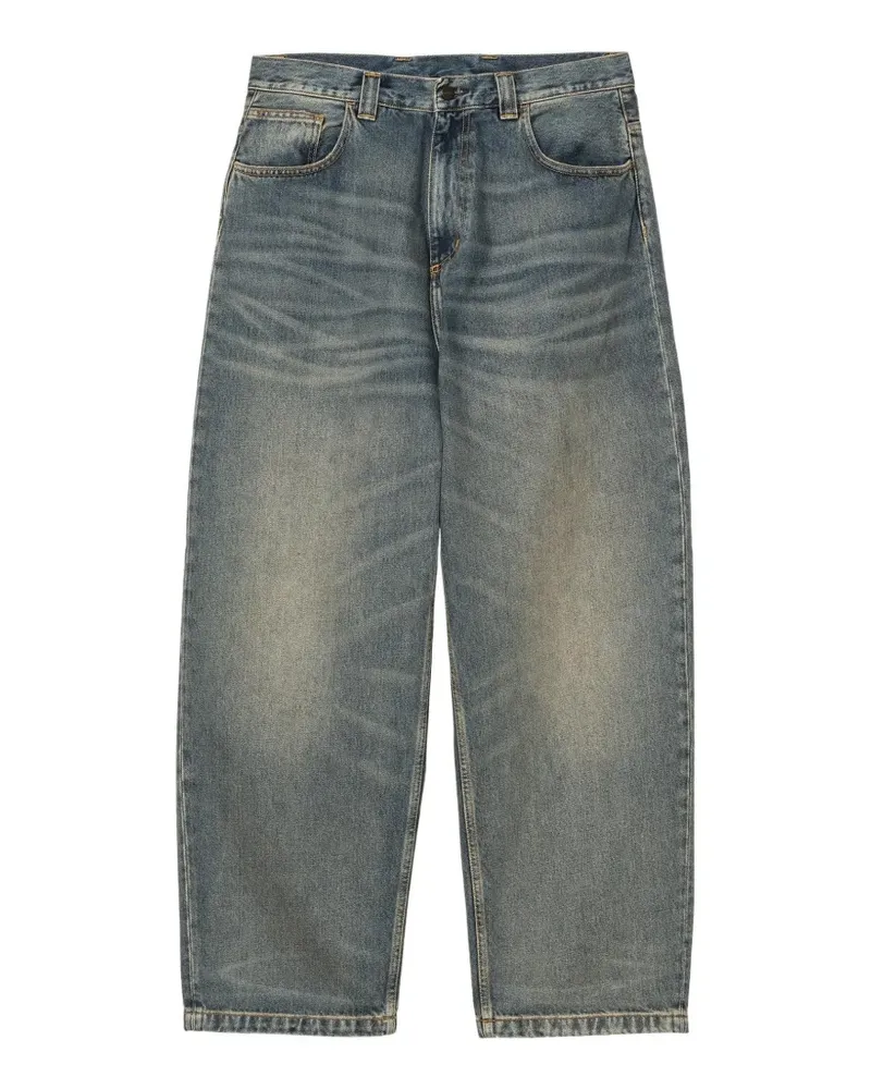 Carhartt WIP Brandon faded-effect whiskered jeans - Blau Blau
