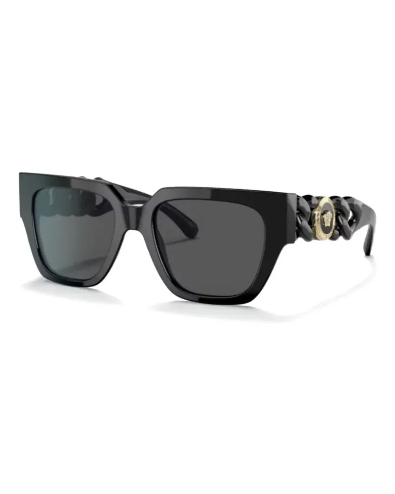 Versace chain-design square-frame sunglasses - Schwarz Schwarz