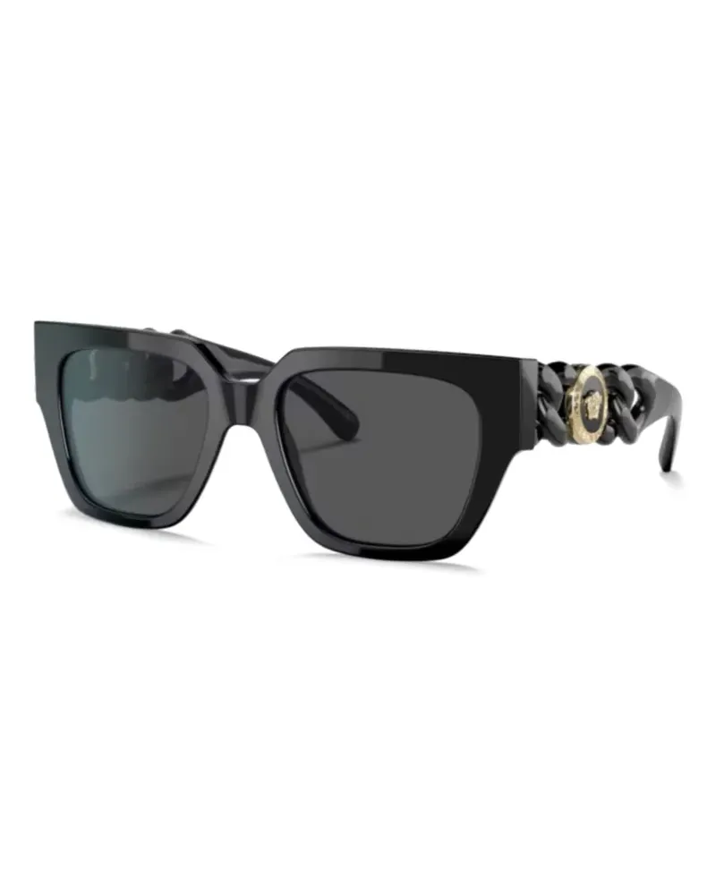 Versace chain-design square-frame sunglasses - Schwarz Schwarz