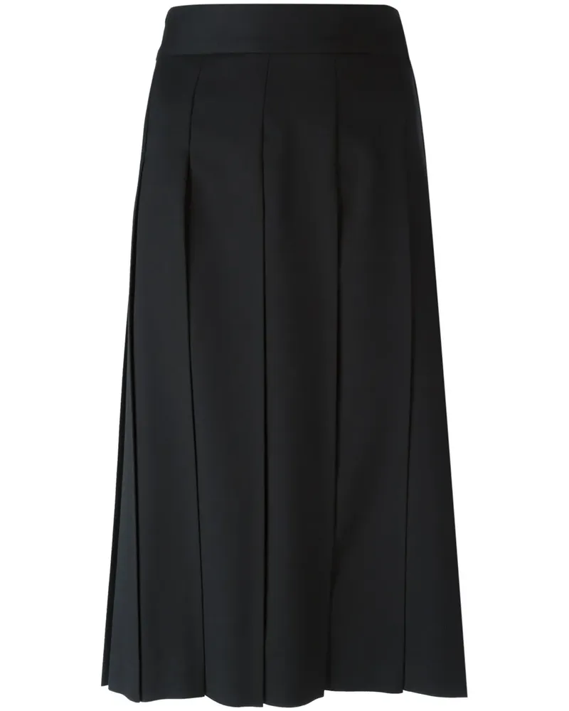 Comme des Garçons Plissierter Midirock - Schwarz Schwarz
