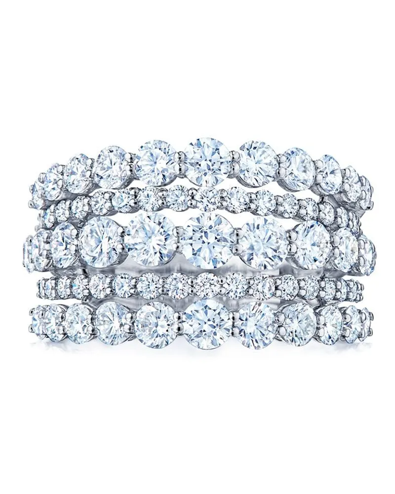 KWIAT 18kt Weißgoldring mit Diamanten - Silber Silber