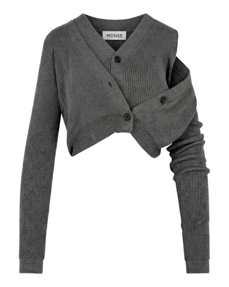 Monse Cropped-Cardigan mit Klappe - Blau Blau