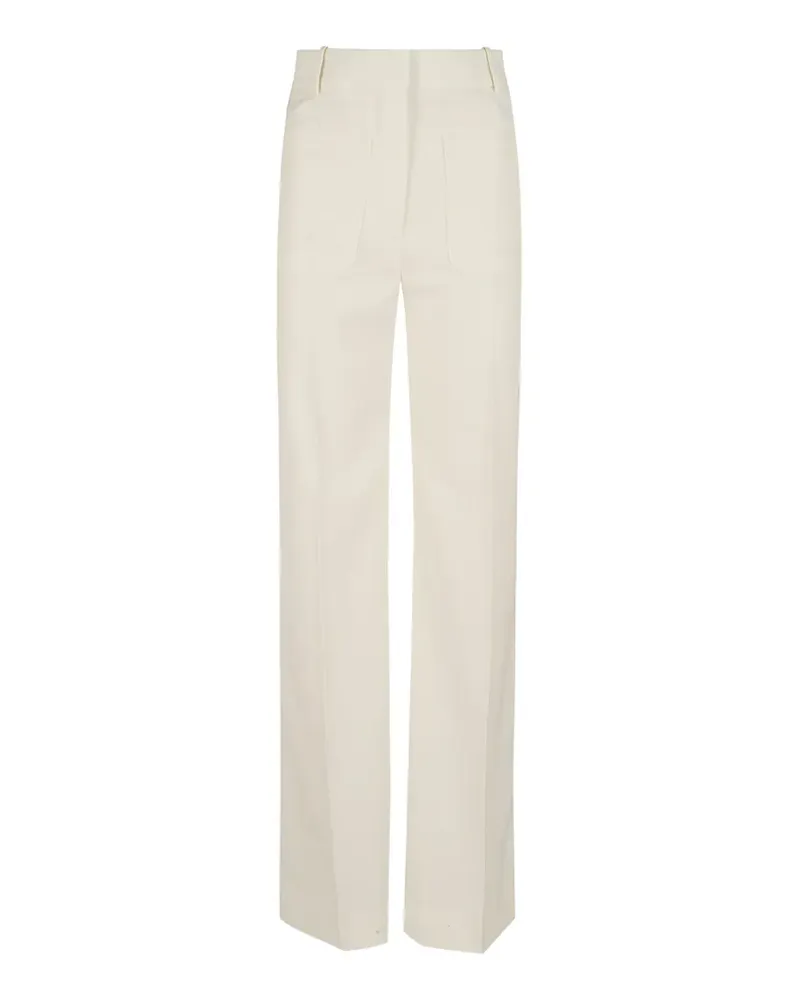 Victoria Beckham Alina patch-pocket wool trousers - Weiß Weiß