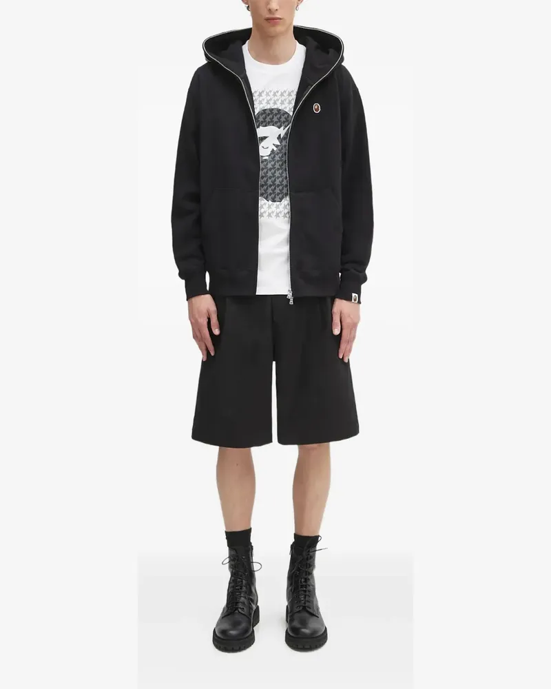 BAPE Kapuzenjacke mit Hai-Kapuze - Schwarz Schwarz