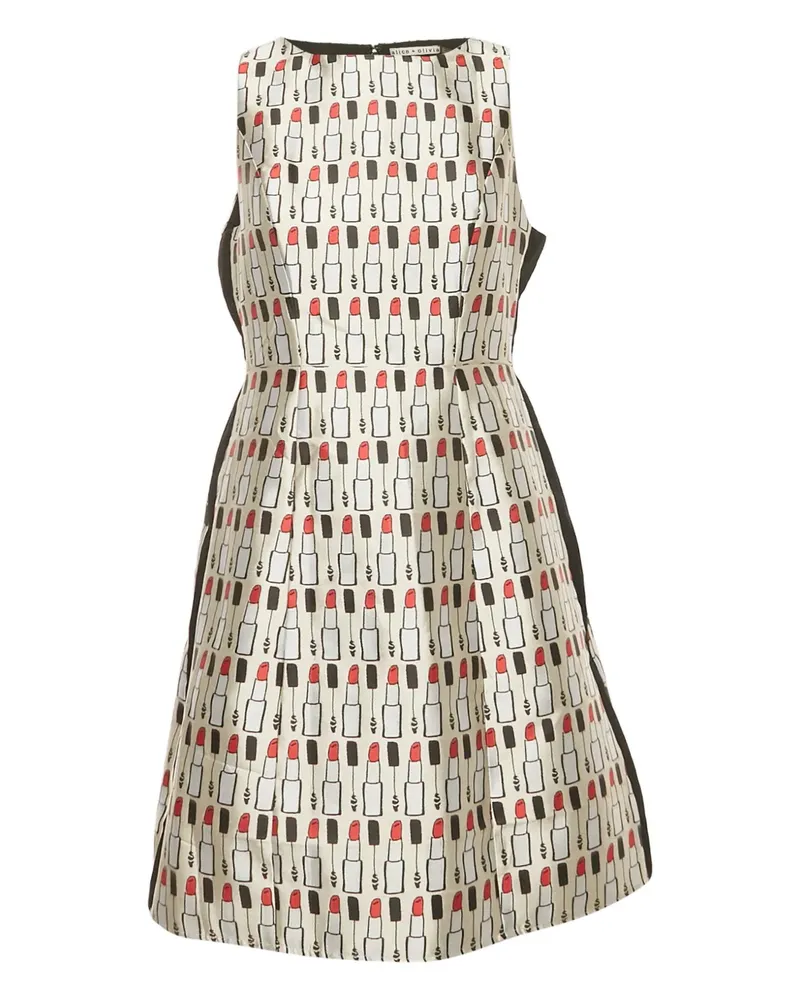 Alice + Olivia jacquard lipstick dress - Nude Nude
