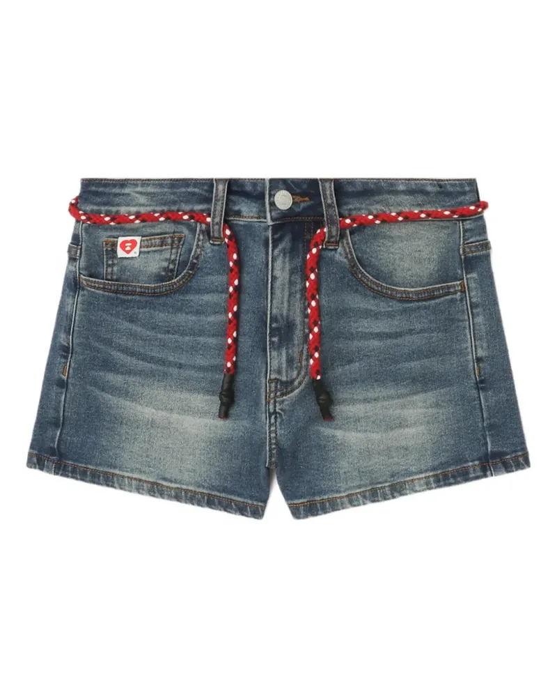 BAPE Jeans-Shorts mit Kordelgürtel - Blau Blau
