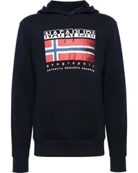 Napapijri Hoodie mit Logo-Print Blau