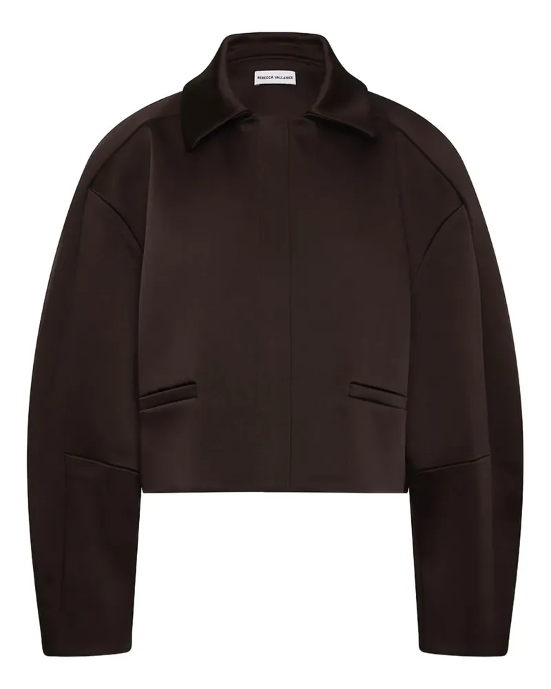 Rebecca Vallance Cropped-Jacke ohne Kragen - Braun Braun