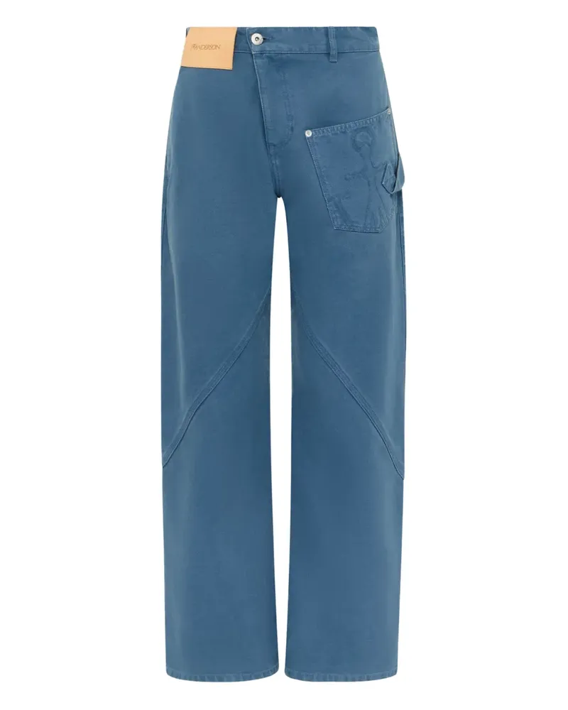 J.W.Anderson Workwear Shorts mit Anker-Patch - Blau Blau