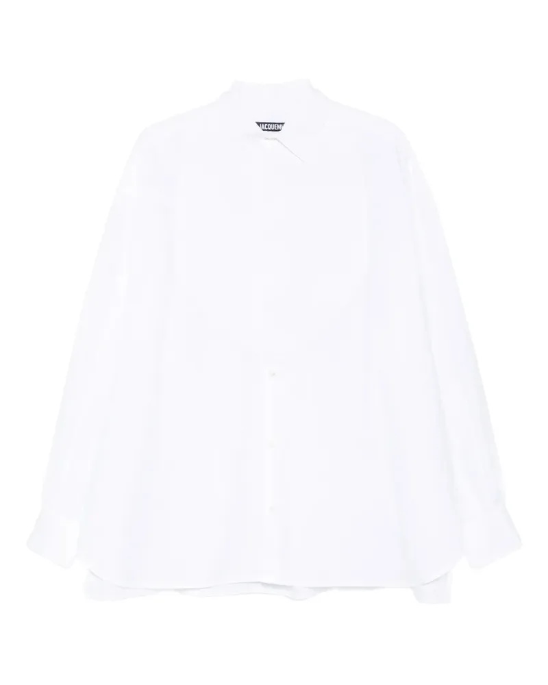 Jacquemus La Chemise Poisson Hemd mit Latz - Weiß Weiß