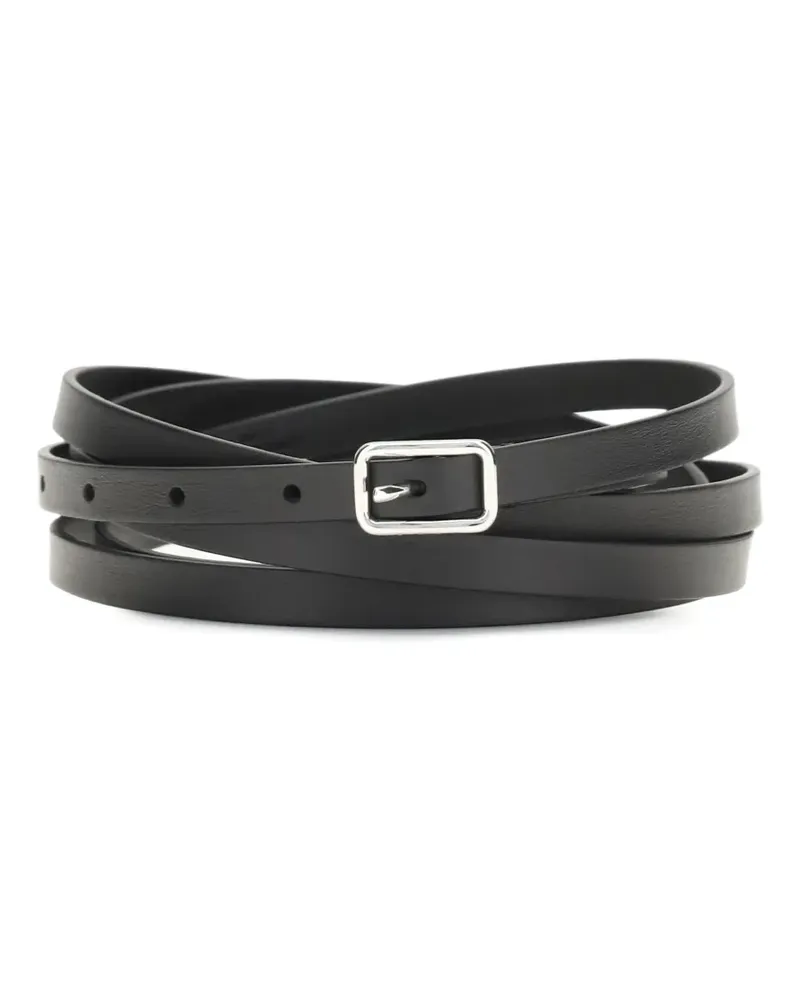Givenchy double-buckle leather belt - Schwarz Schwarz