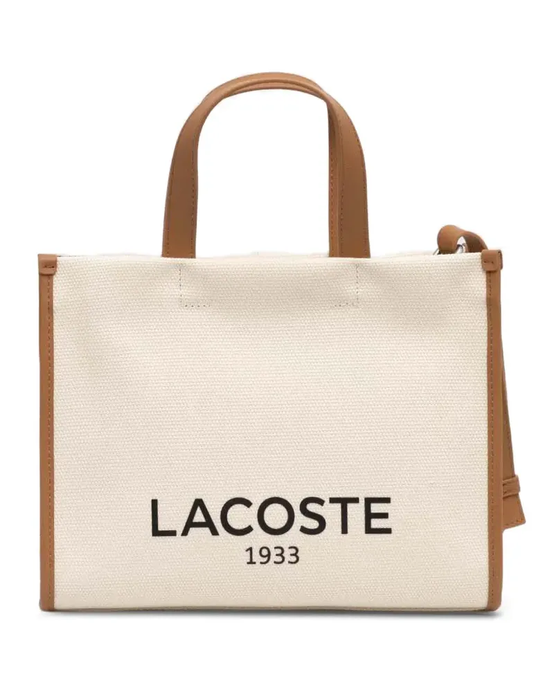 Lacoste Handtasche mit Logo-Print - Nude Nude