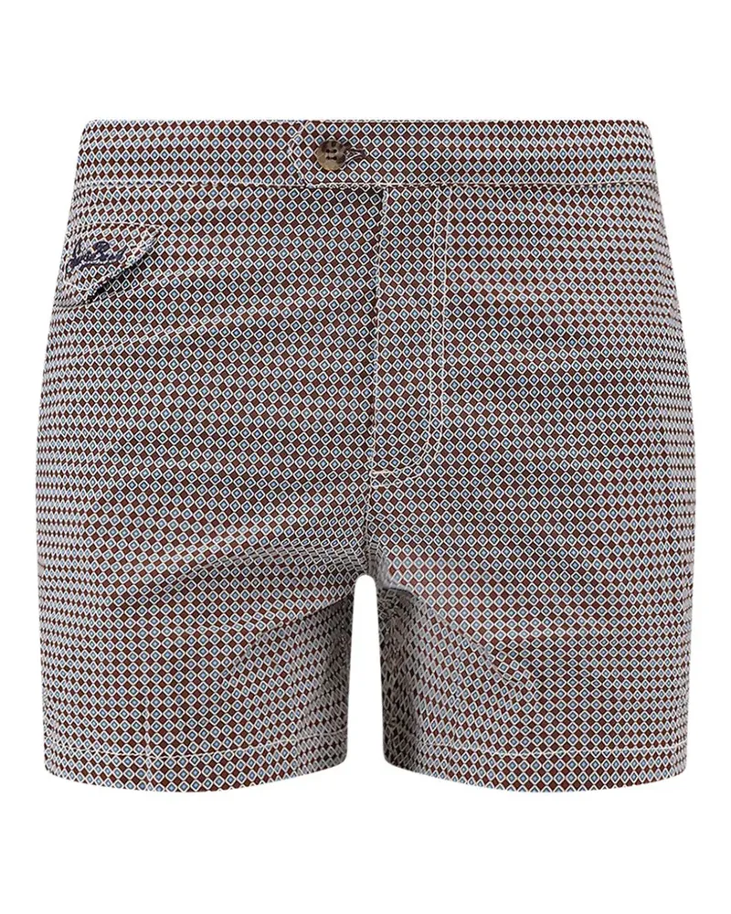 MC2 Saint Barth geometric-print swim shorts - Braun Braun