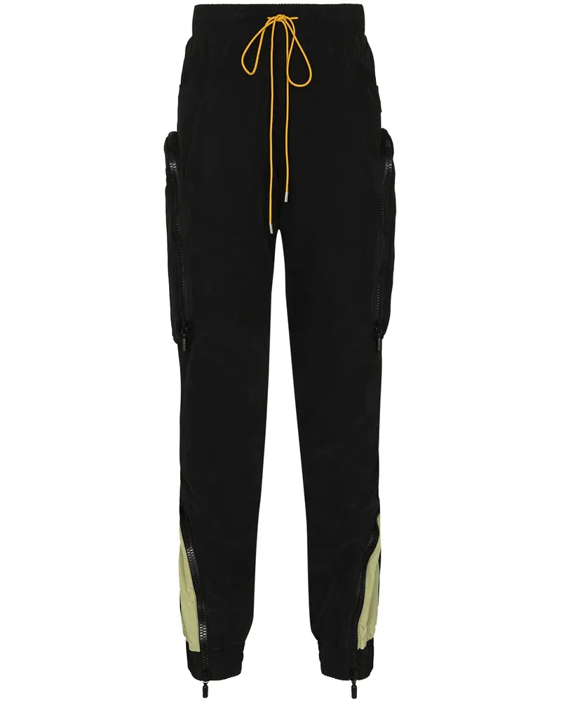 RHUDE Jogginghose mit Einsätzen - Schwarz Schwarz