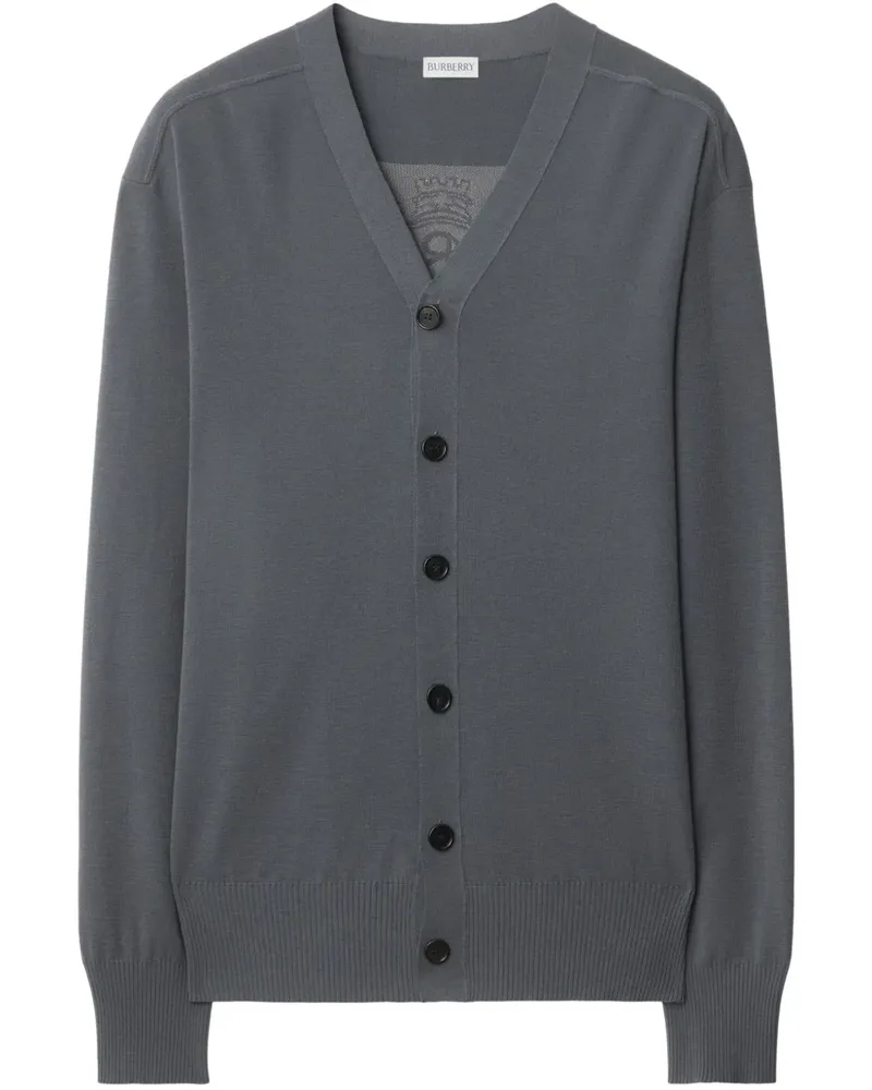Burberry B Crest Cardigan - Grau Grau