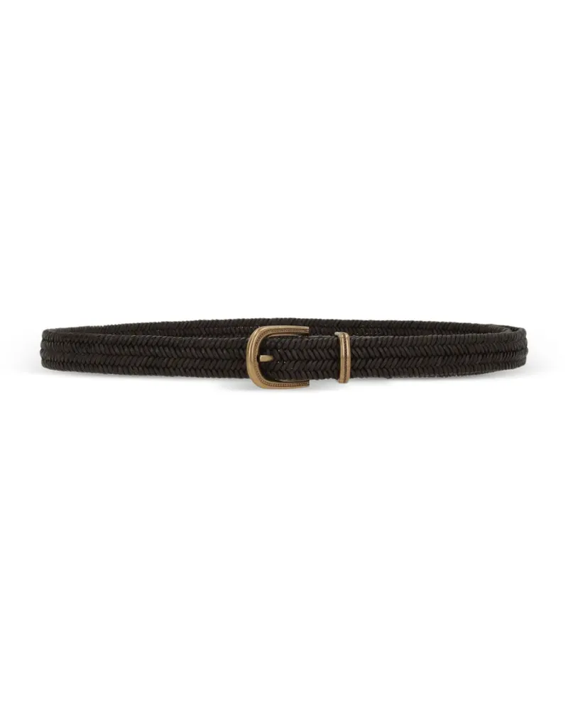 Brunello Cucinelli braided leather belt - Braun Braun